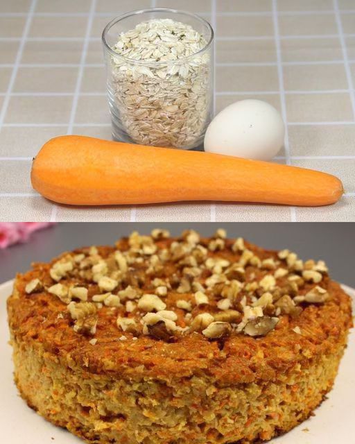 Si tienes un vaso de avena y zanahorias, ¡haz una tarta! ¡Sin harina, sin azúcar blanco, sin mantequilla! Postre sin culpa