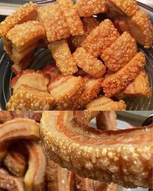 El vinagre en las chicharrones es el secreto para que queden así…