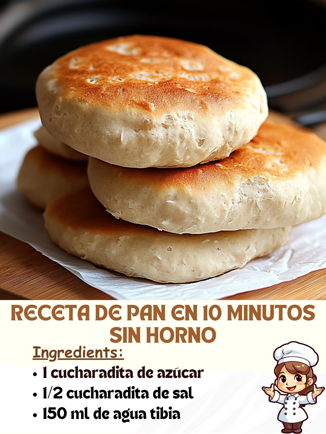 Receta de Pan en 10 Minutos SIN HORNO