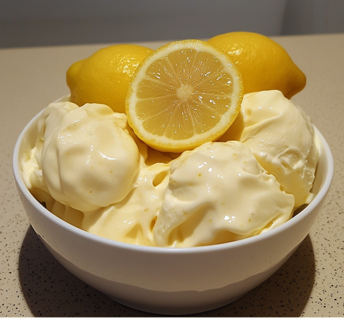 Receta de Helado de Limón con Leche Cremoso y Refrescante